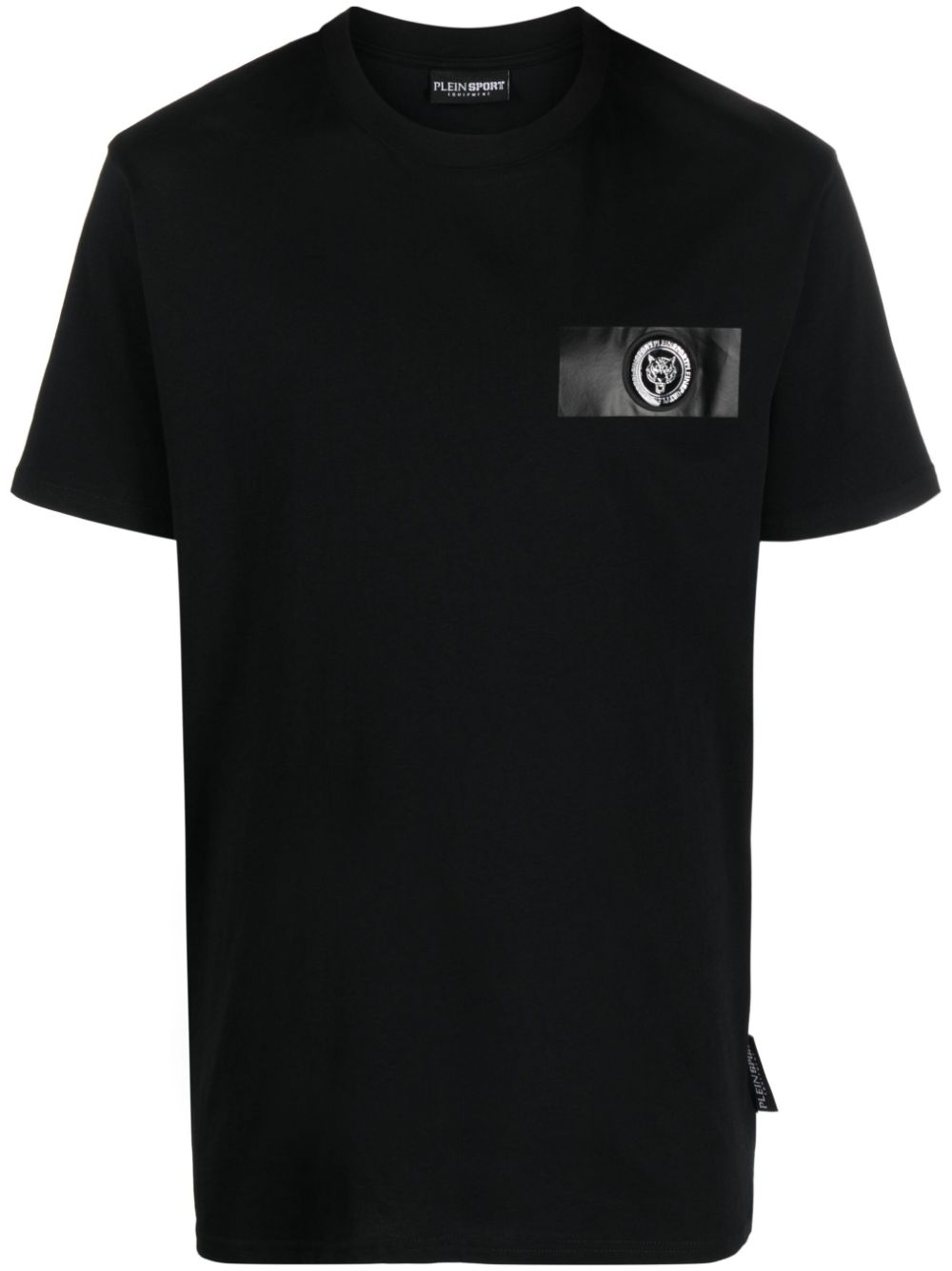 SS logo-patch cotton T-shirt - Black