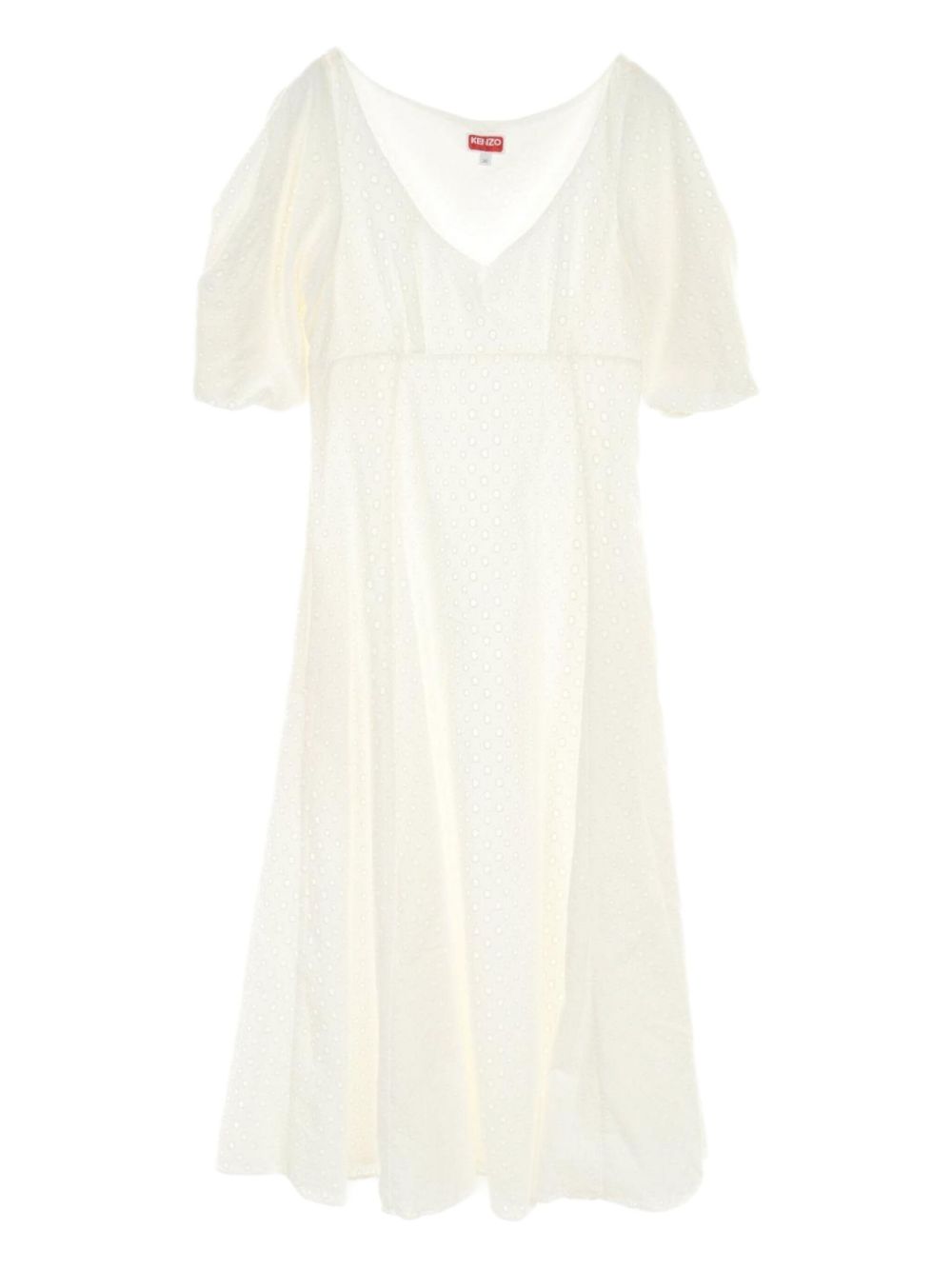 2010s cotton midi dress - White