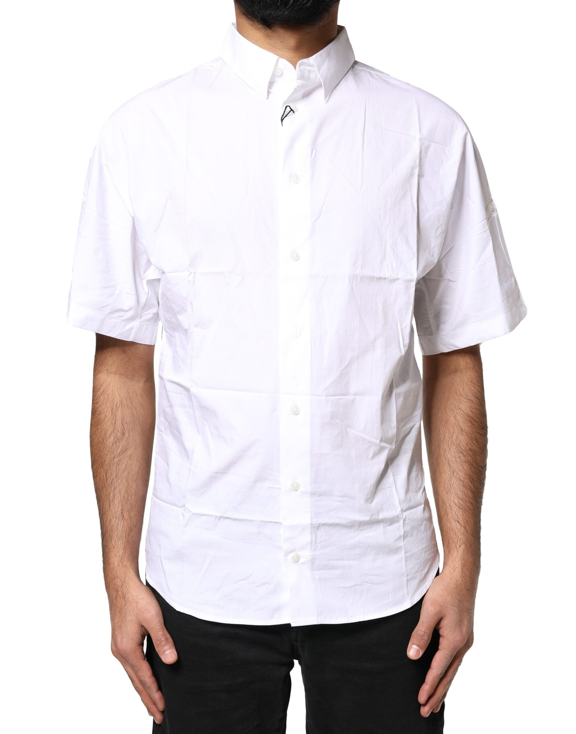 Cotton Button-Down Shirt — White