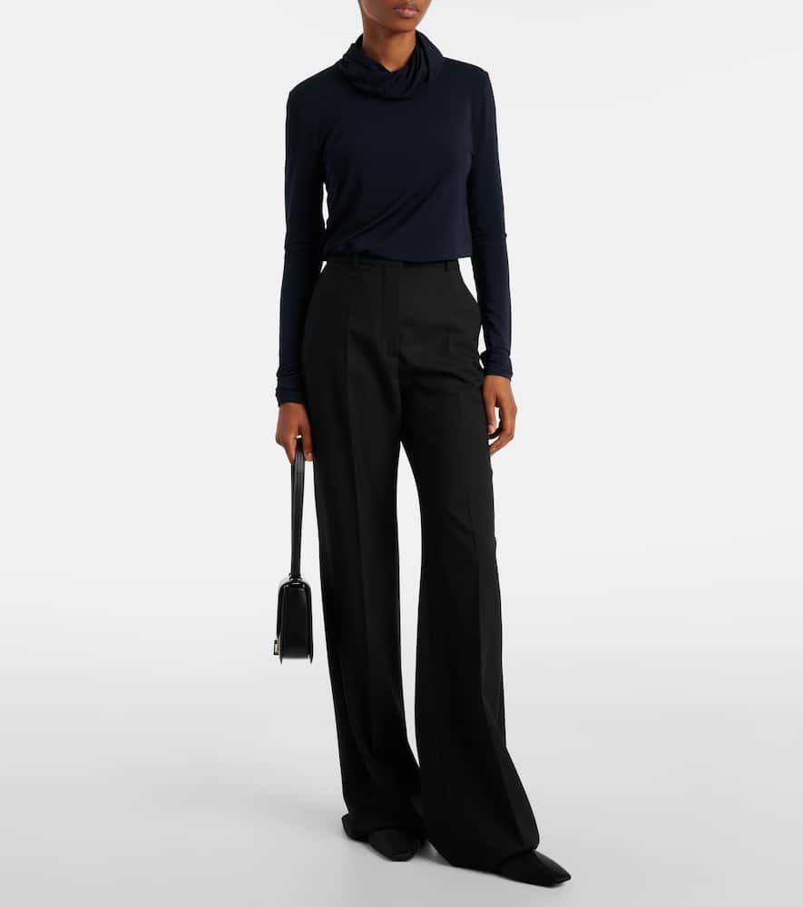 Lisette jersey turtleneck top