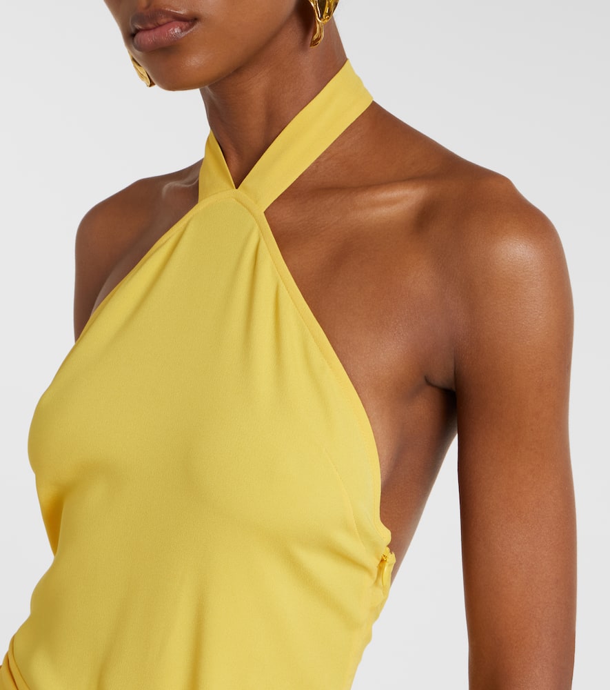 Meteora open-back crêpe cady gown
