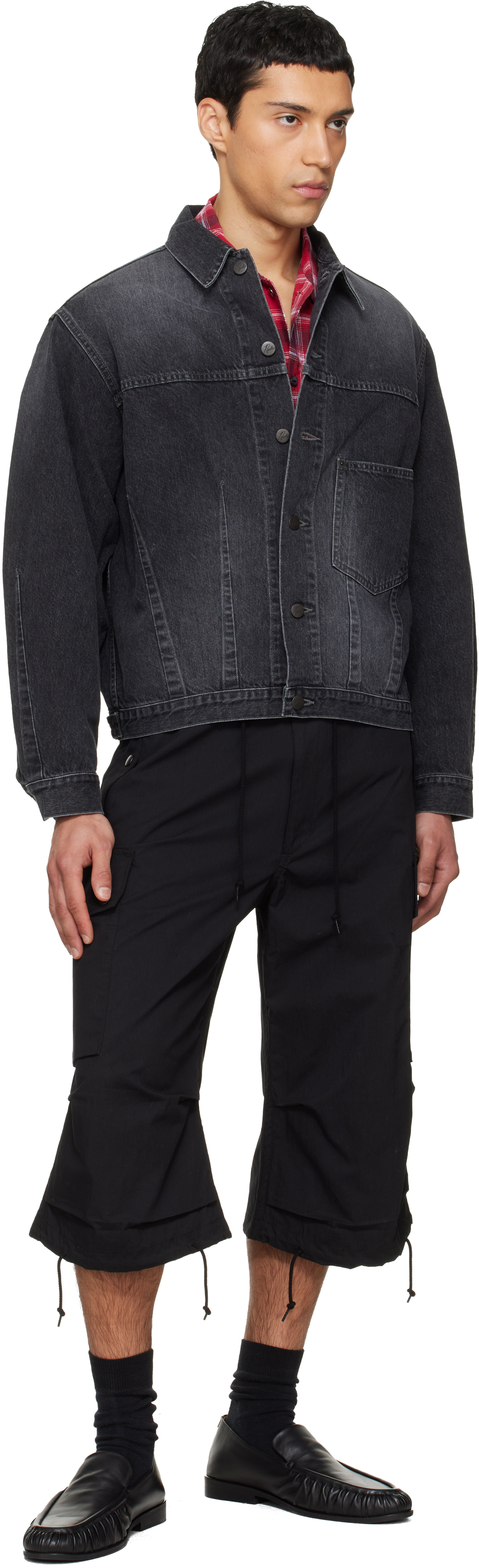 Black Darts Bottom Denim Jacket