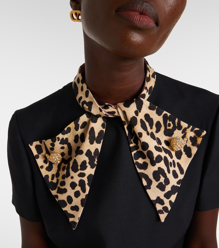 Crepe Couture bow-detail minidress