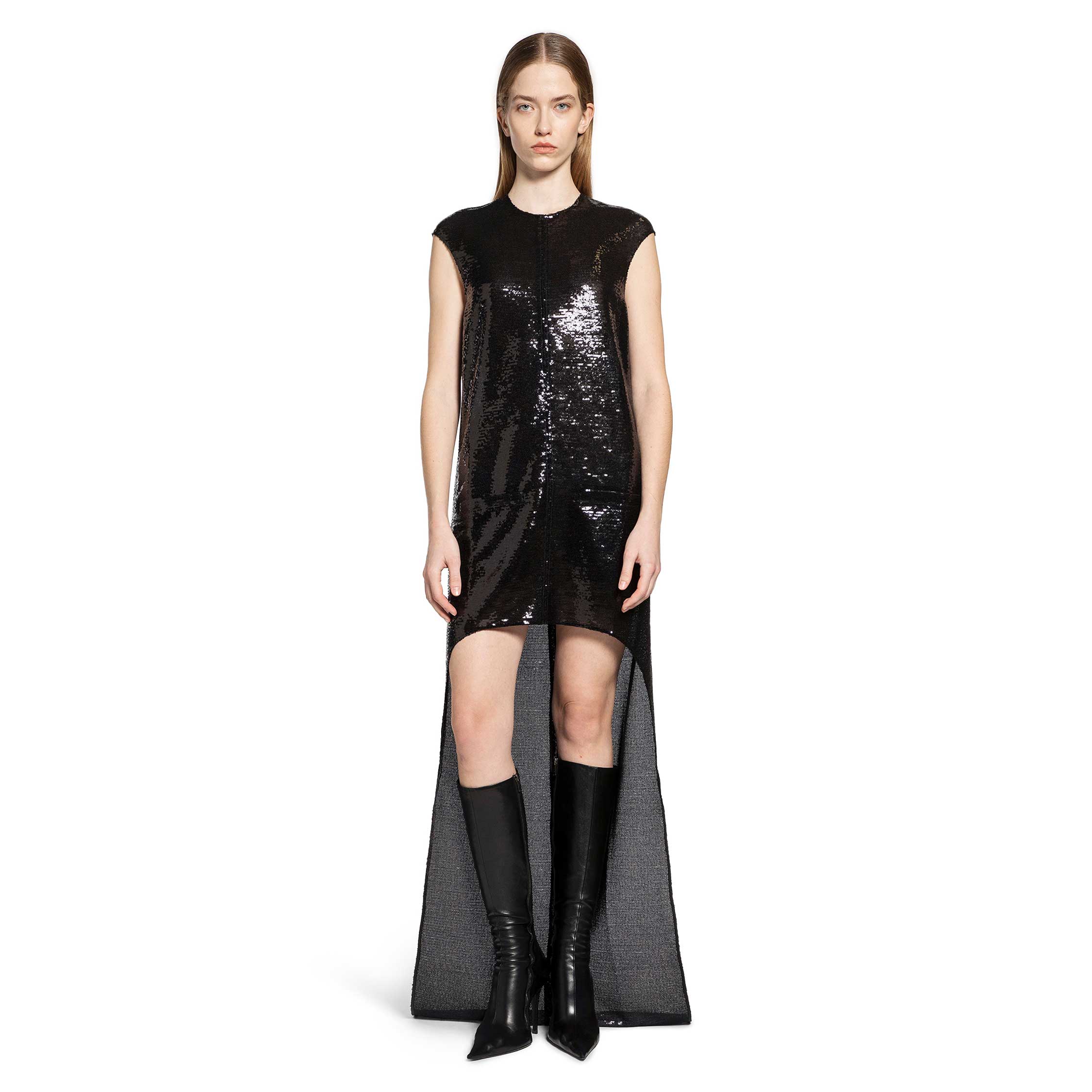 Circle Edged Sequins Long Dress