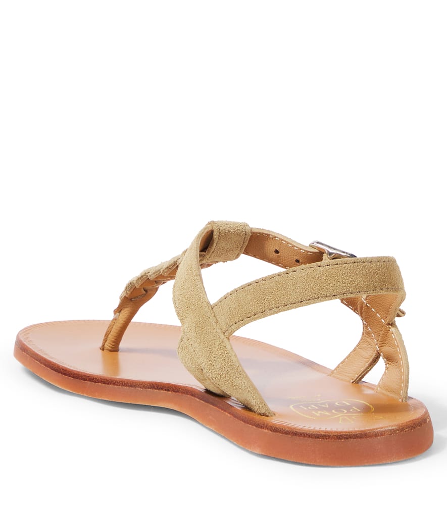 Plagette Antic suede sandals