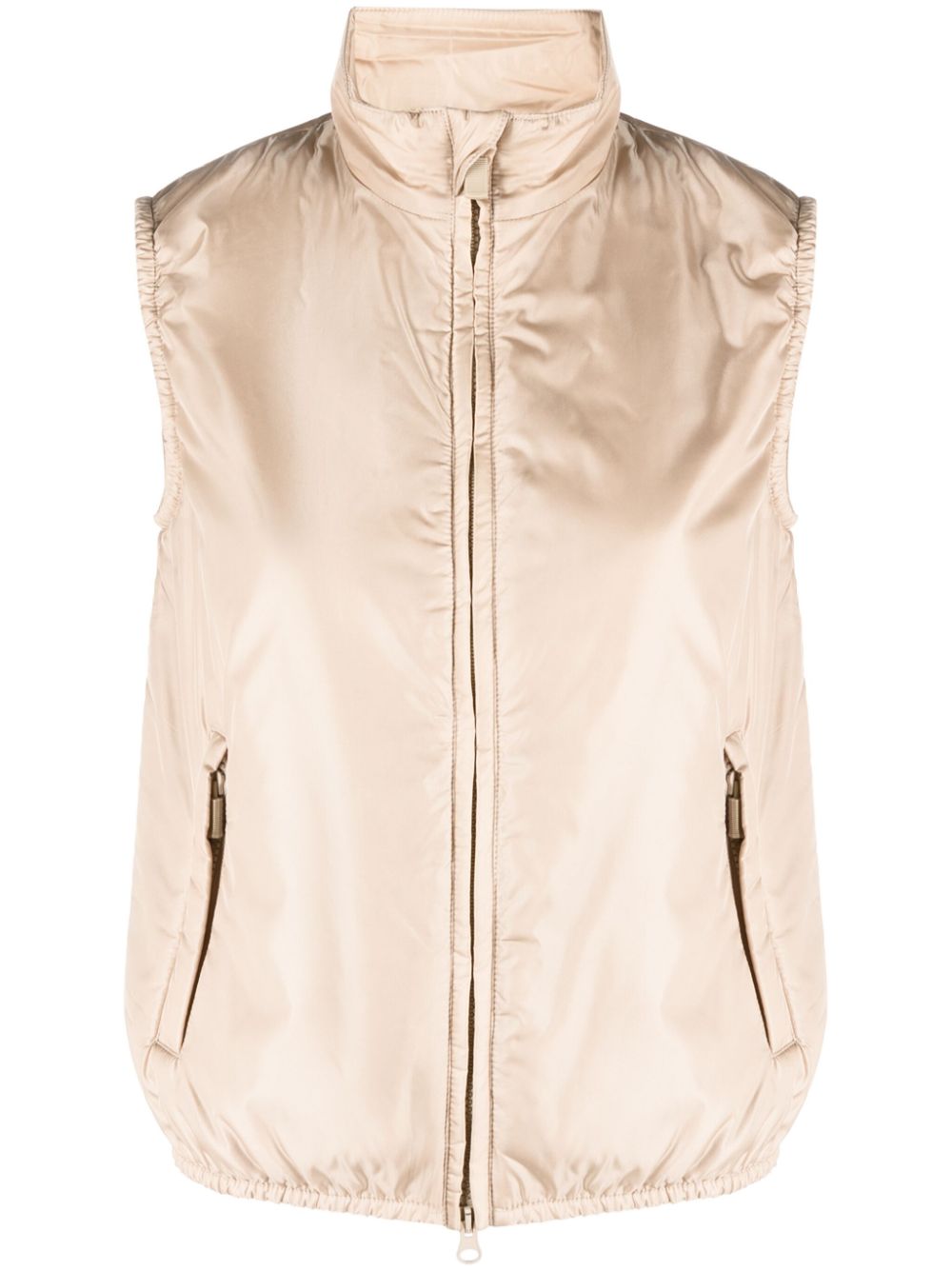 Jillina high-neck vest - Neutrals