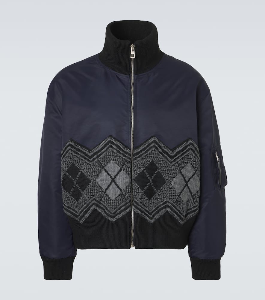 Argyle technical twill jacket