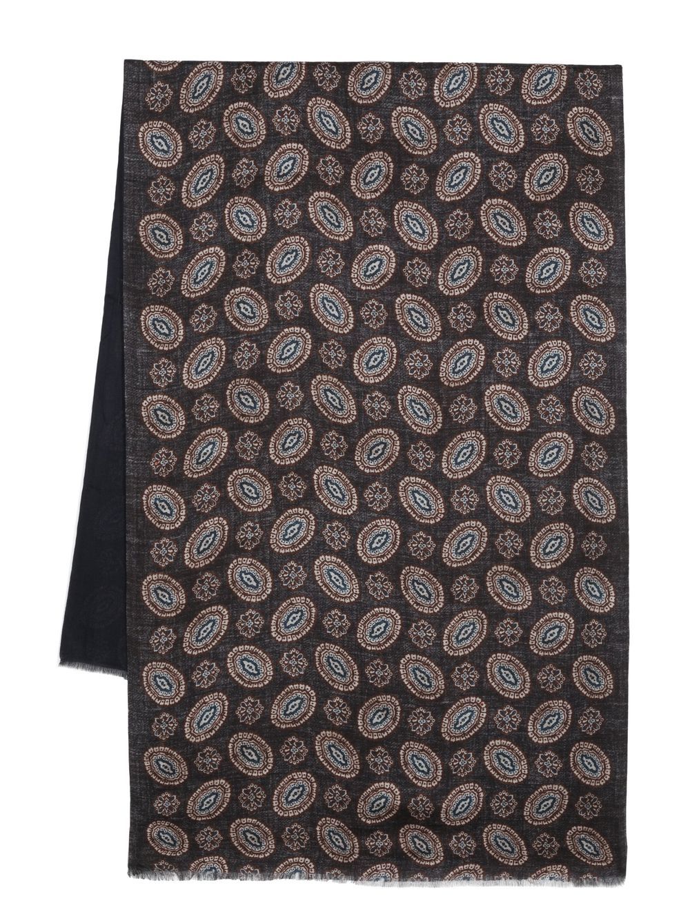 Two-tone patterned scarf - Blue