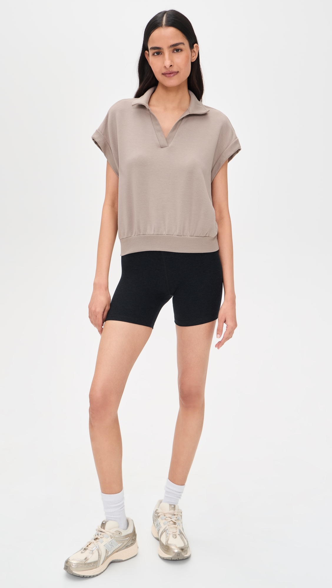 Evie Fleece Polo Latte