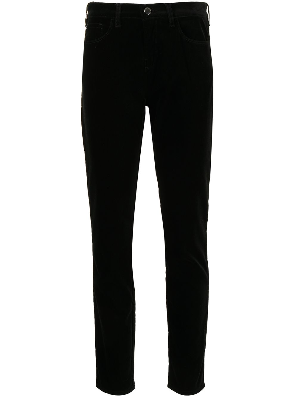 Slim-cut mid-rise jeans - Black