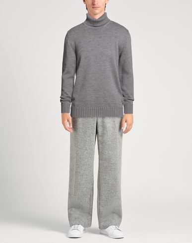 Man Turtleneck Grey Size 42 Merino Wool