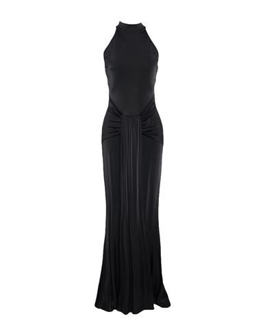Woman Maxi dress Black Size 6 Viscose, Elastane