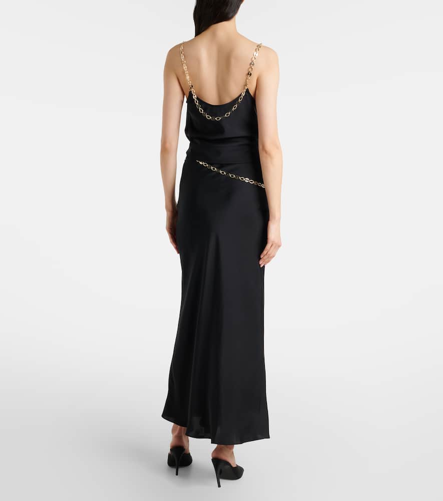 Chain-detail maxi skirt