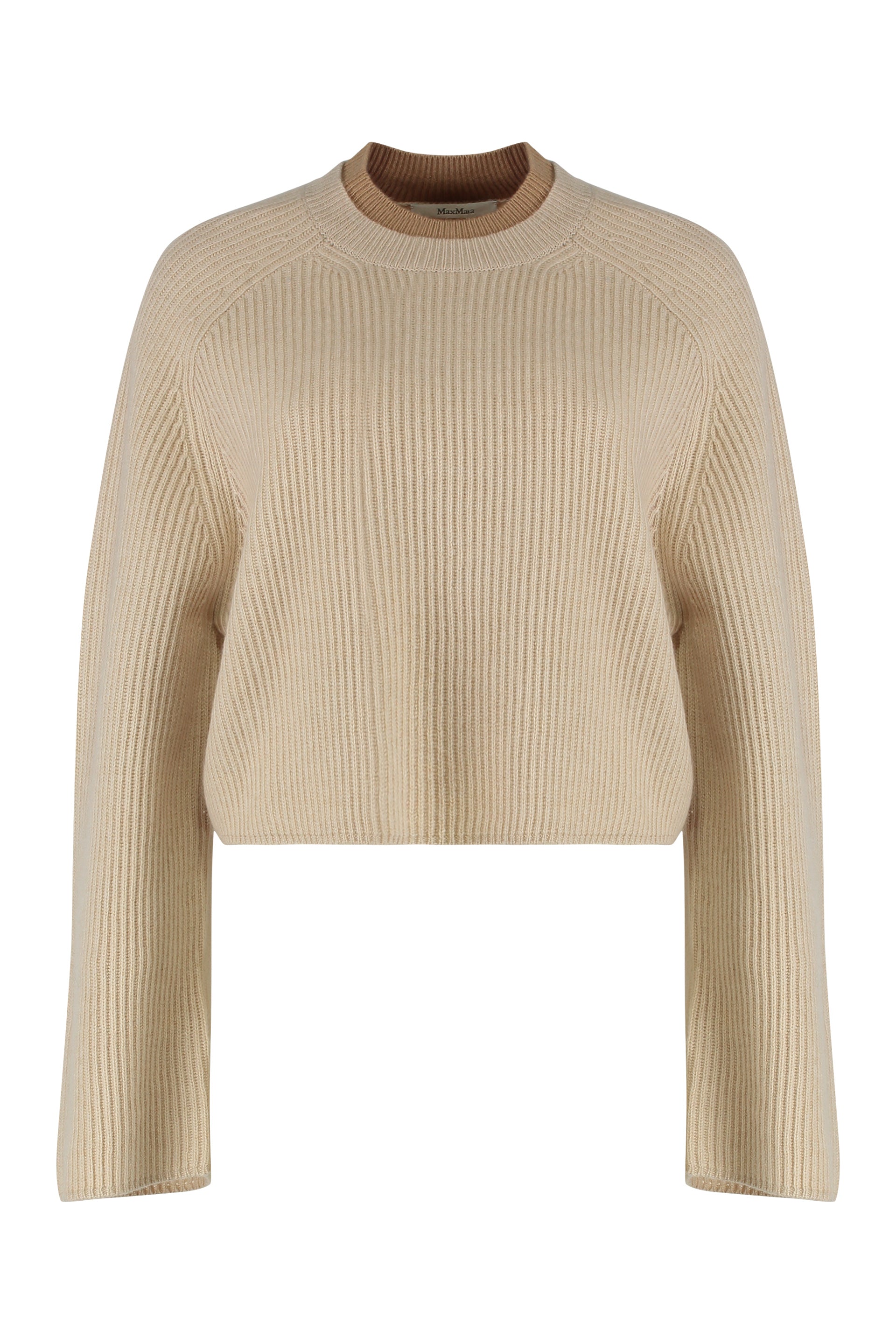 Ribbed Knit Long Sleeve Crop Top