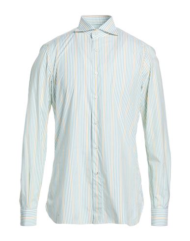 Man Shirt Green Size 15 Cotton