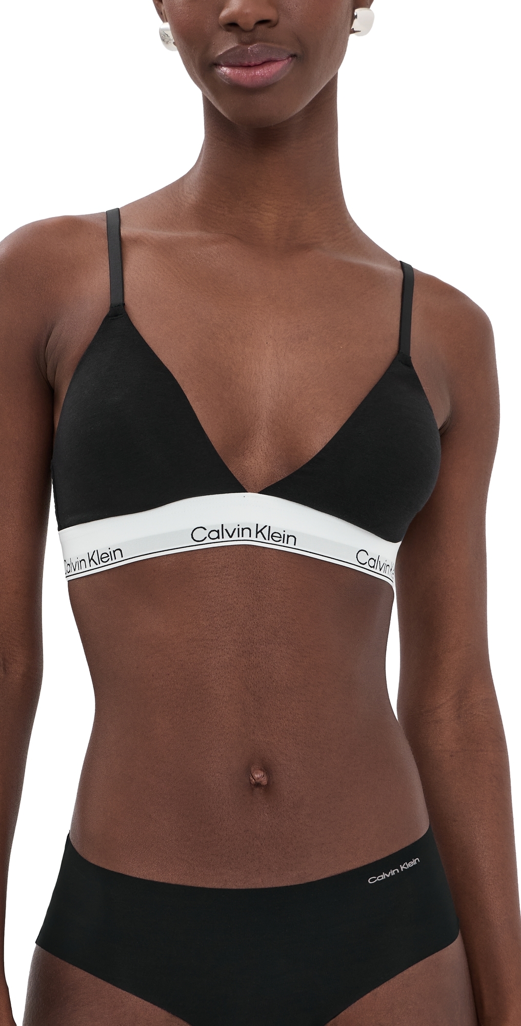 Icon Cotton Lightly Lined Triangle Black