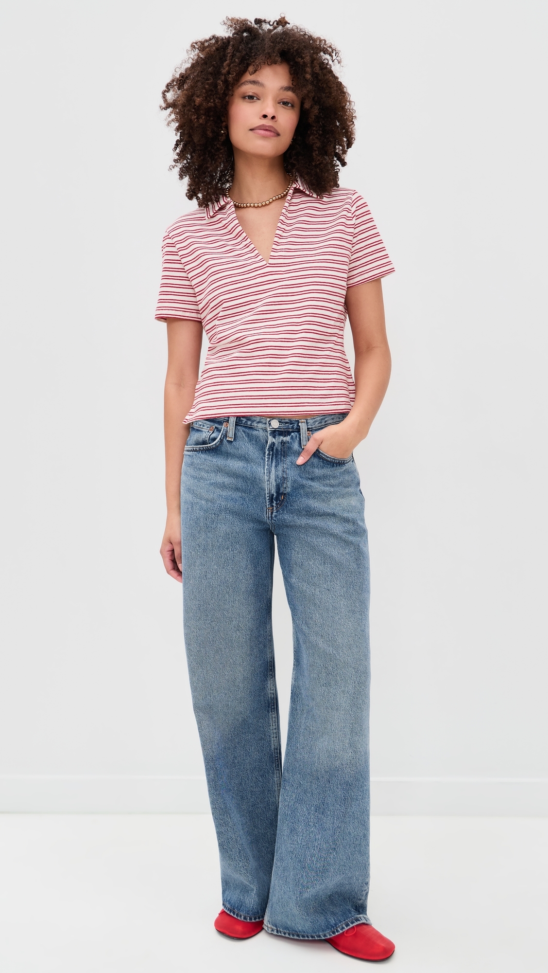 Perrin Top Natural/Red