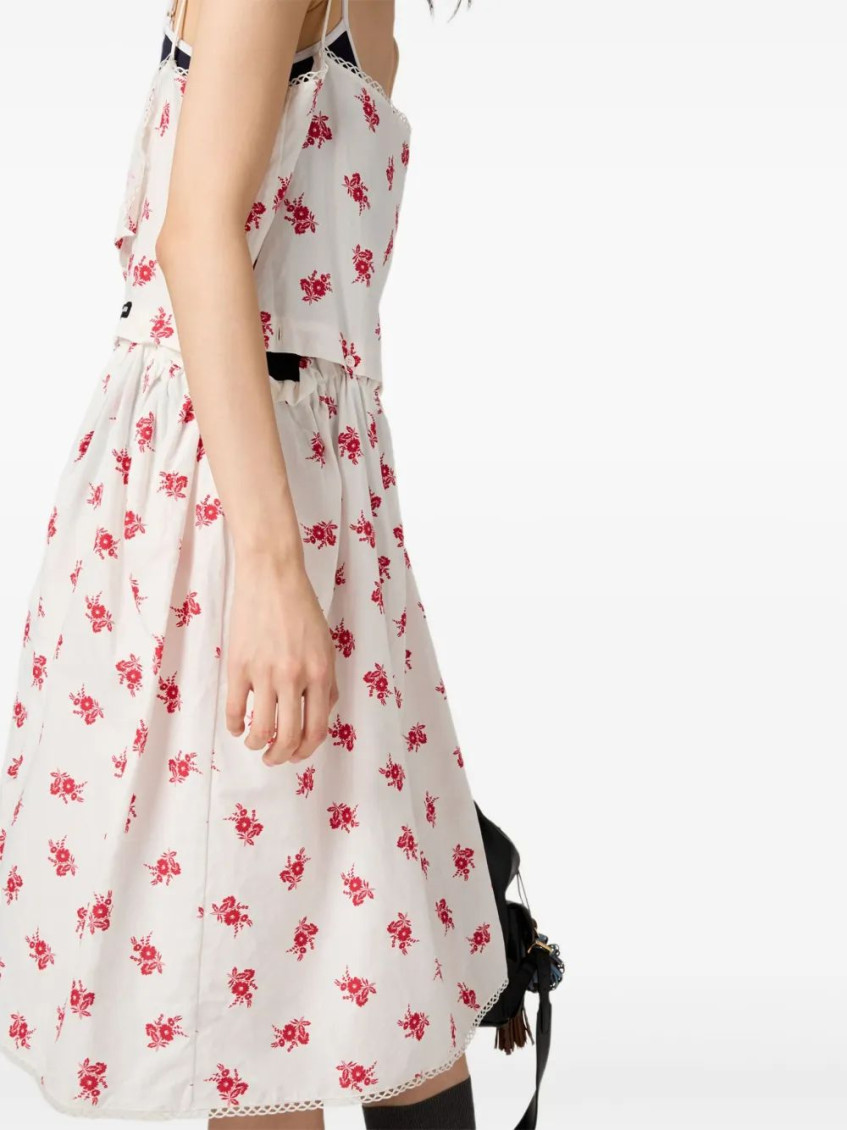 White Cotton-poplin Dress