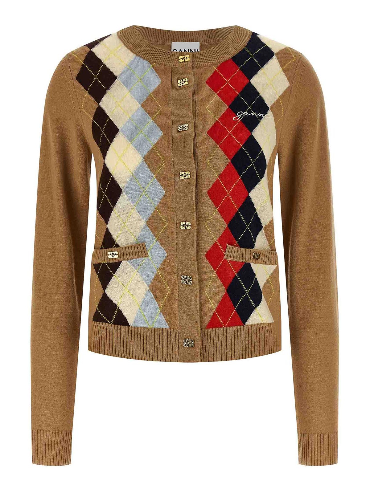 Wool & Cashmere Argyle Cardigan