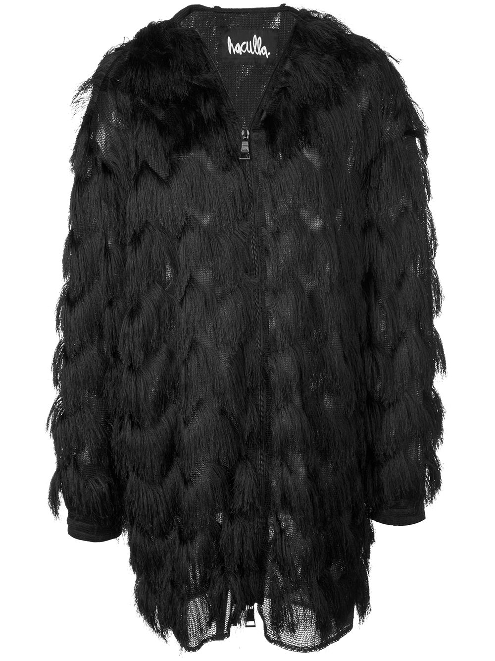 Fringed coat - Black