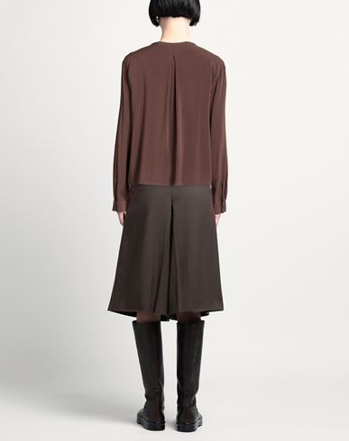 Woman Top Dark brown Size 8 Viscose, Cupro