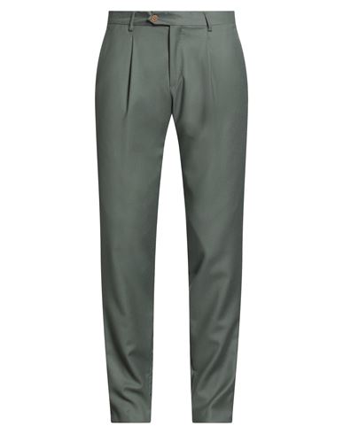 Man Pants Sage green Size 32 Virgin Wool, Elastane