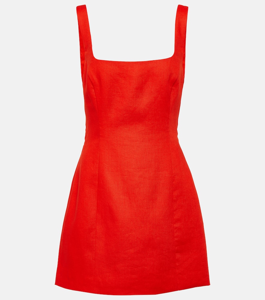 SIR Primrose ruched linen maxi dress