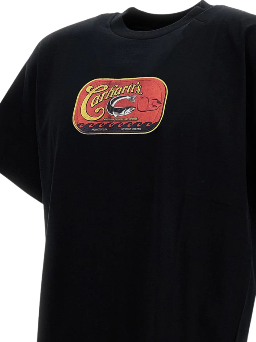 Black Crewneck Printed T-Shirt