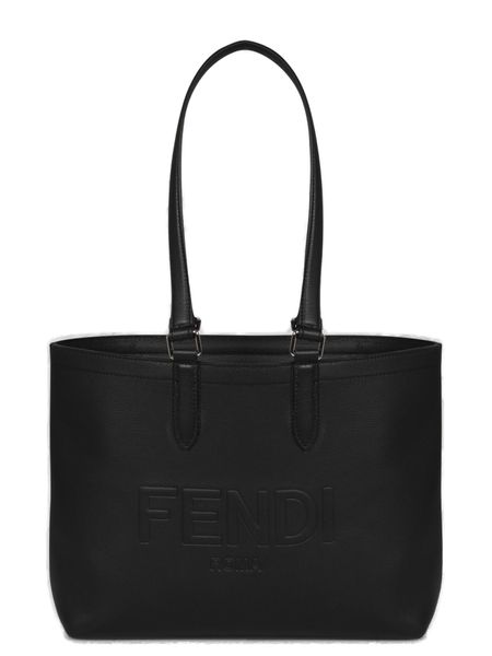Fendi Roma Logo Embossed Tote Bag