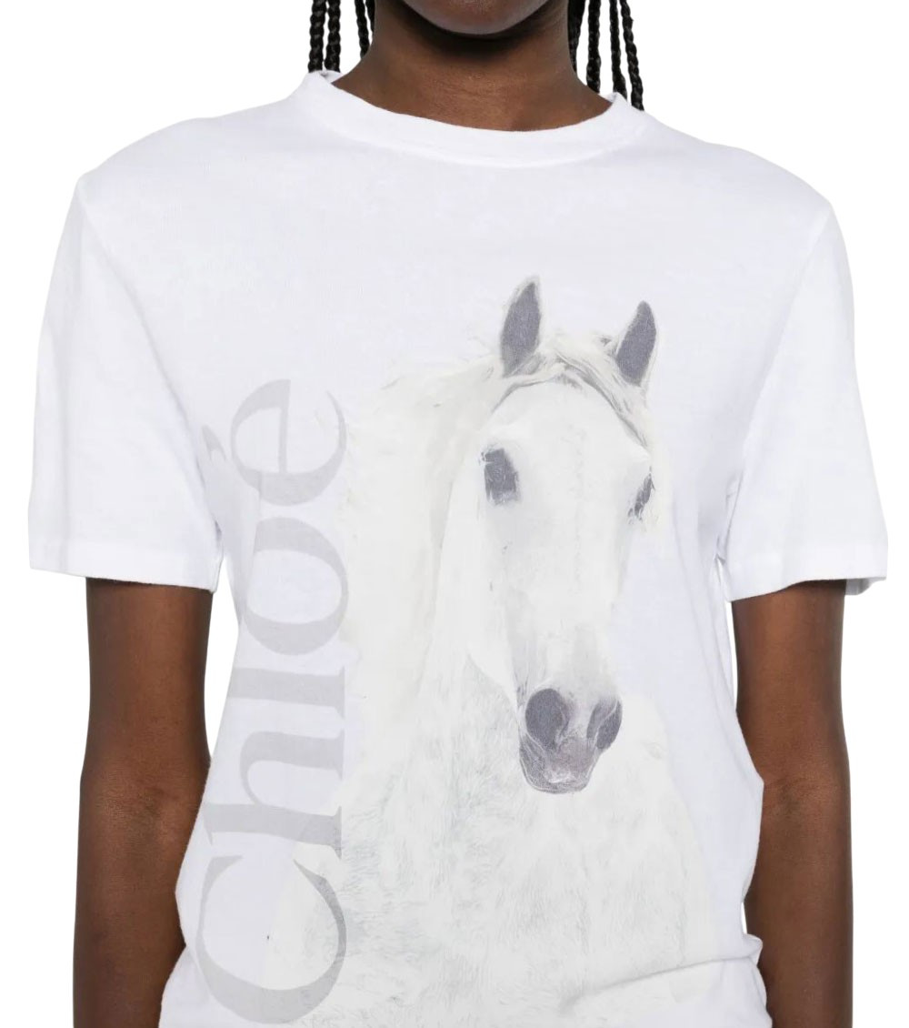 White Graphic Crew Neck T-Shirt