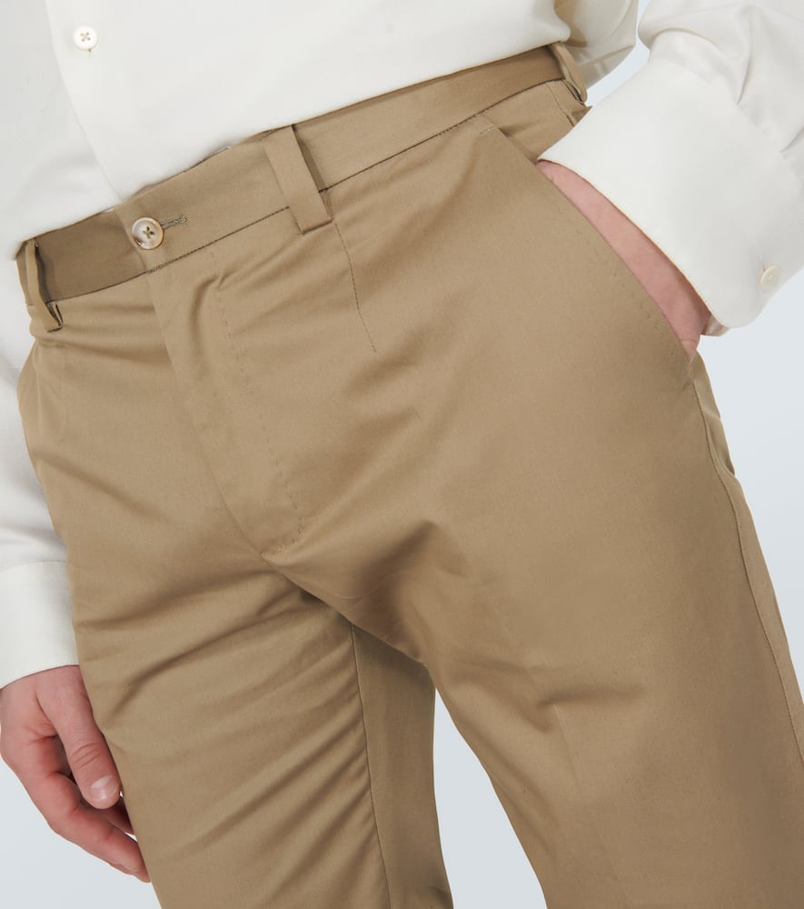 Dolce & Gabbana High-rise cotton-blend chinos