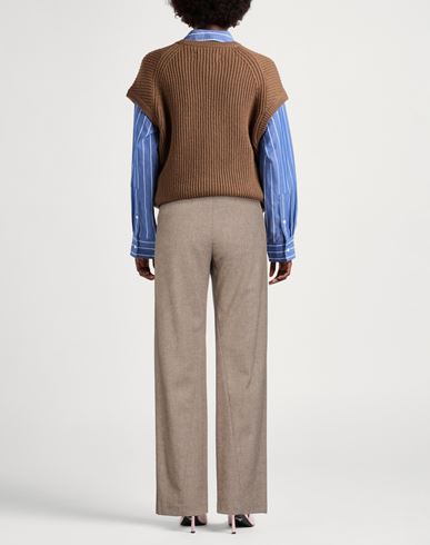 Woman Pants Sand Size 4 Wool, Elastane