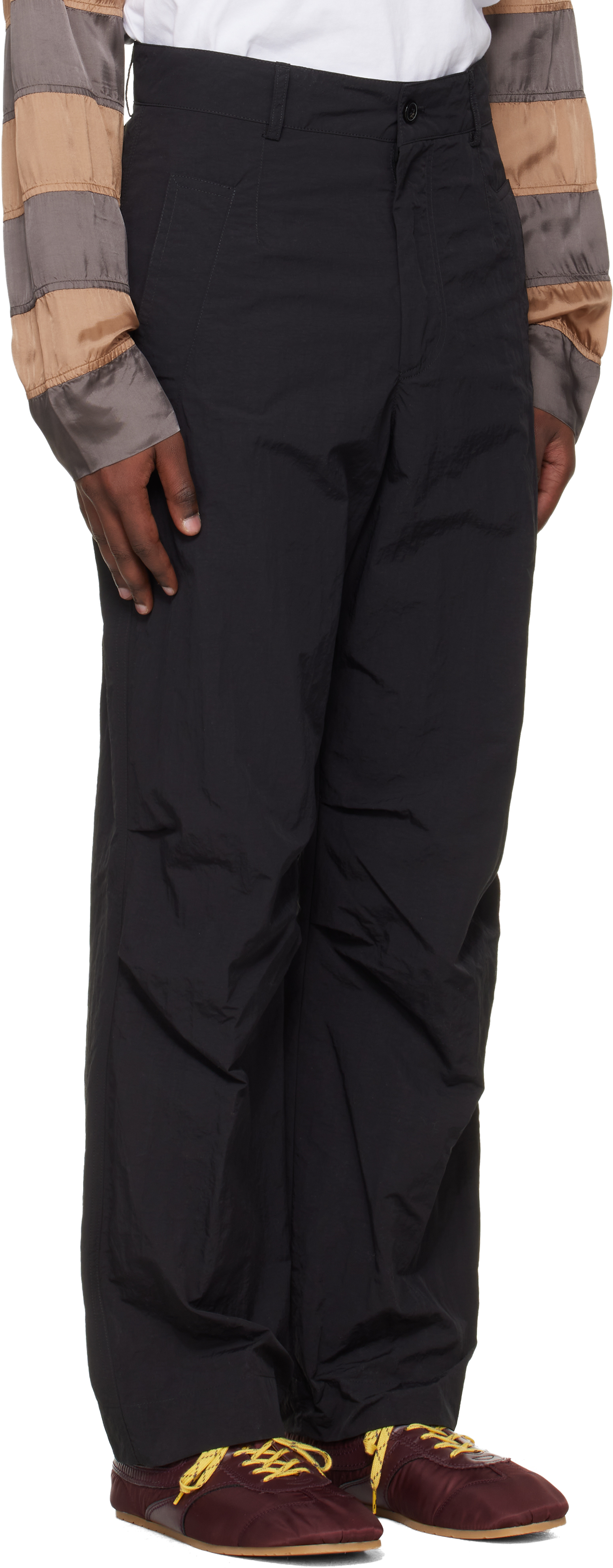 Black Taffeta Trousers