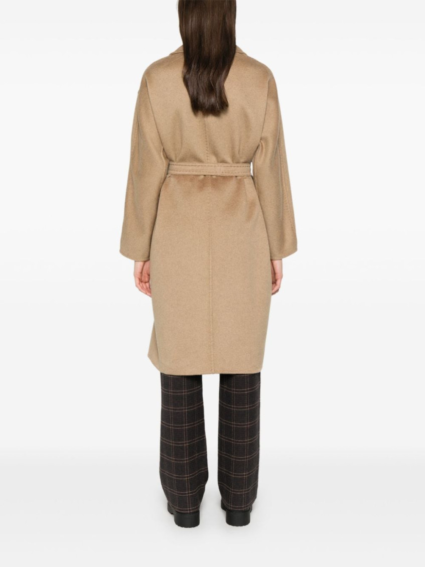 Beige Mid Length Trench Coat