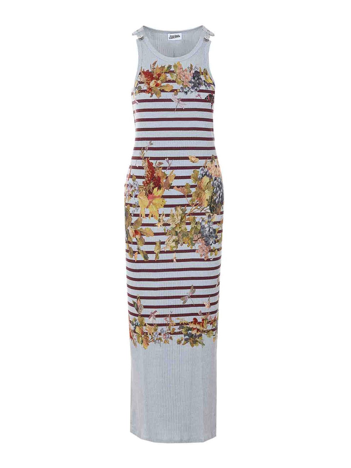 Cotton Rib Tank Long Dress Mariniere Gra