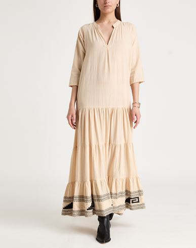 Woman Maxi dress Cream Size S Cotton