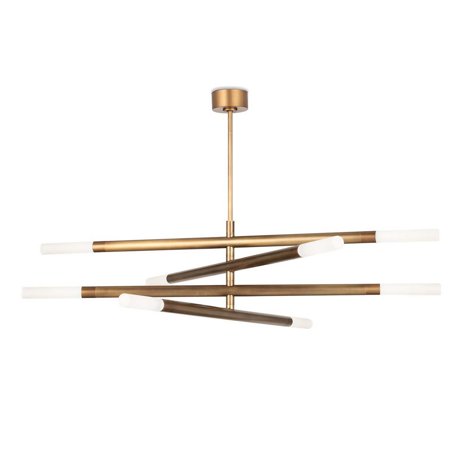 Natural Brass Chandelier from the Wick Collection