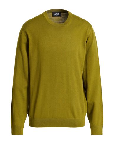 Man Sweater Sage green Size 38 Wool