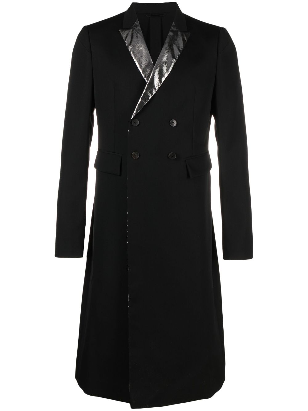 Double-breasted coat - Black