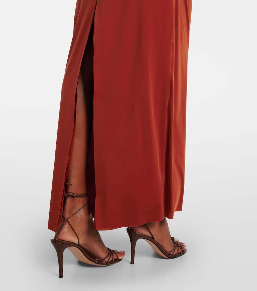 Rosseli gathered jersey maxi dress