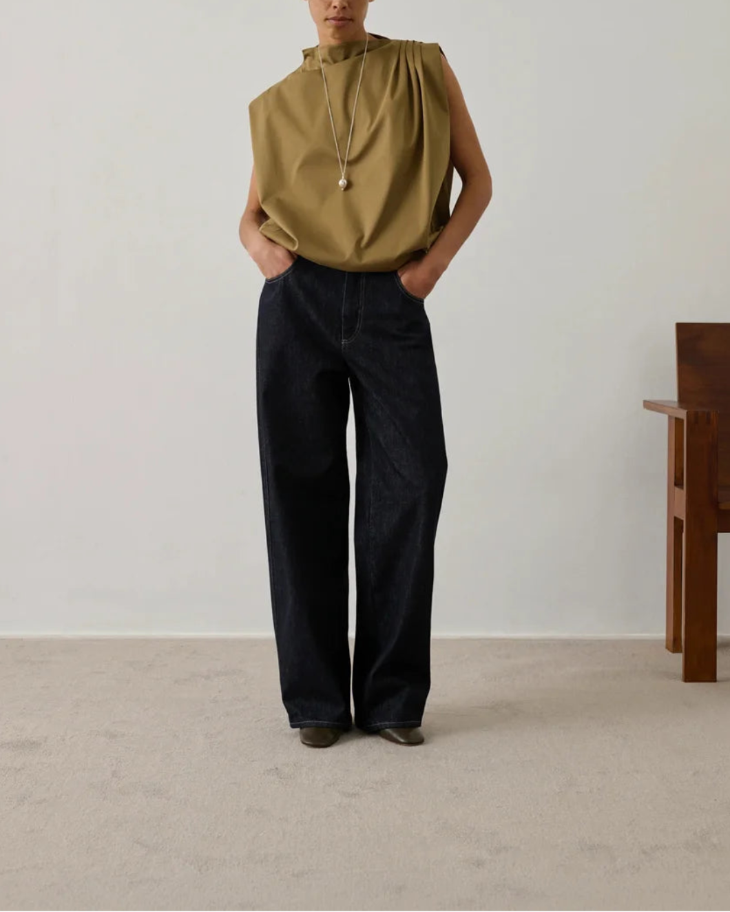 Idris Oversized Sleeveless Top