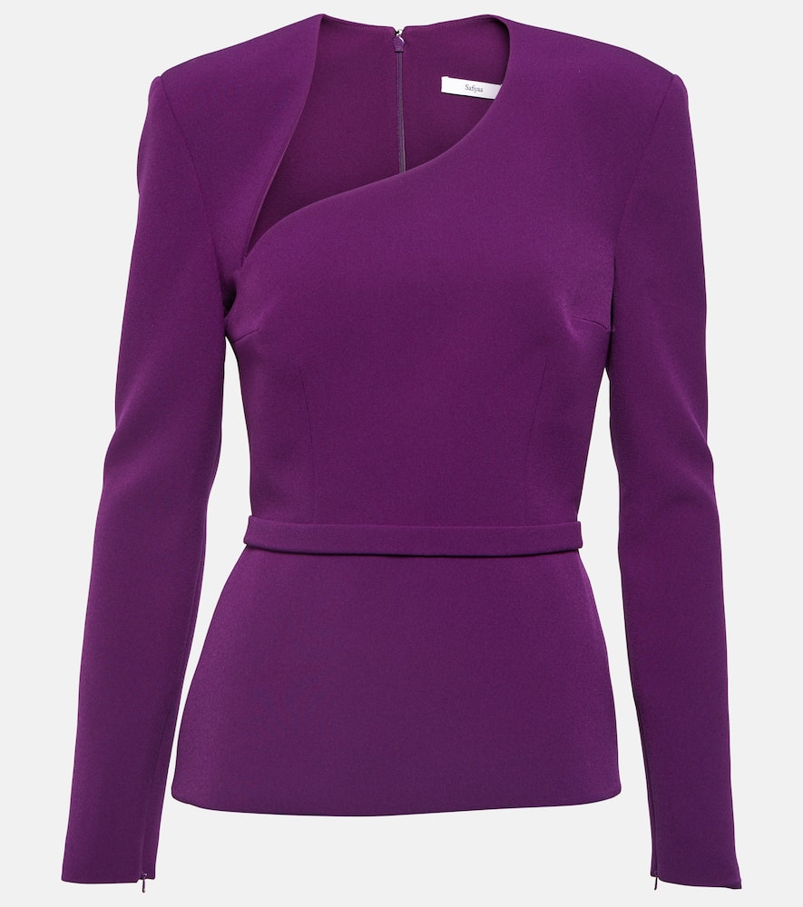Cutout crêpe top