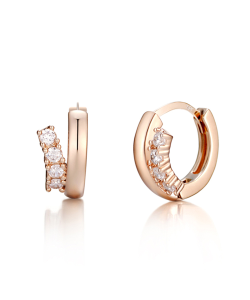 14K Goldpin Mini One-Touch Earrings C24EGP066