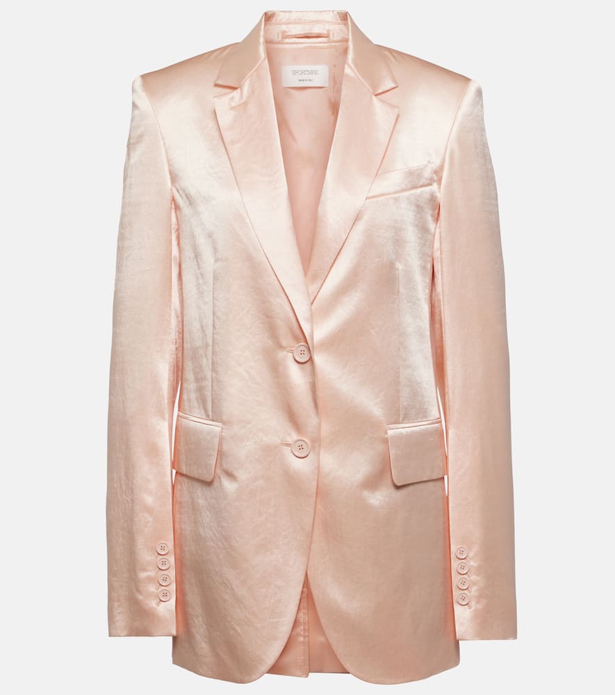 Volante satin blazer