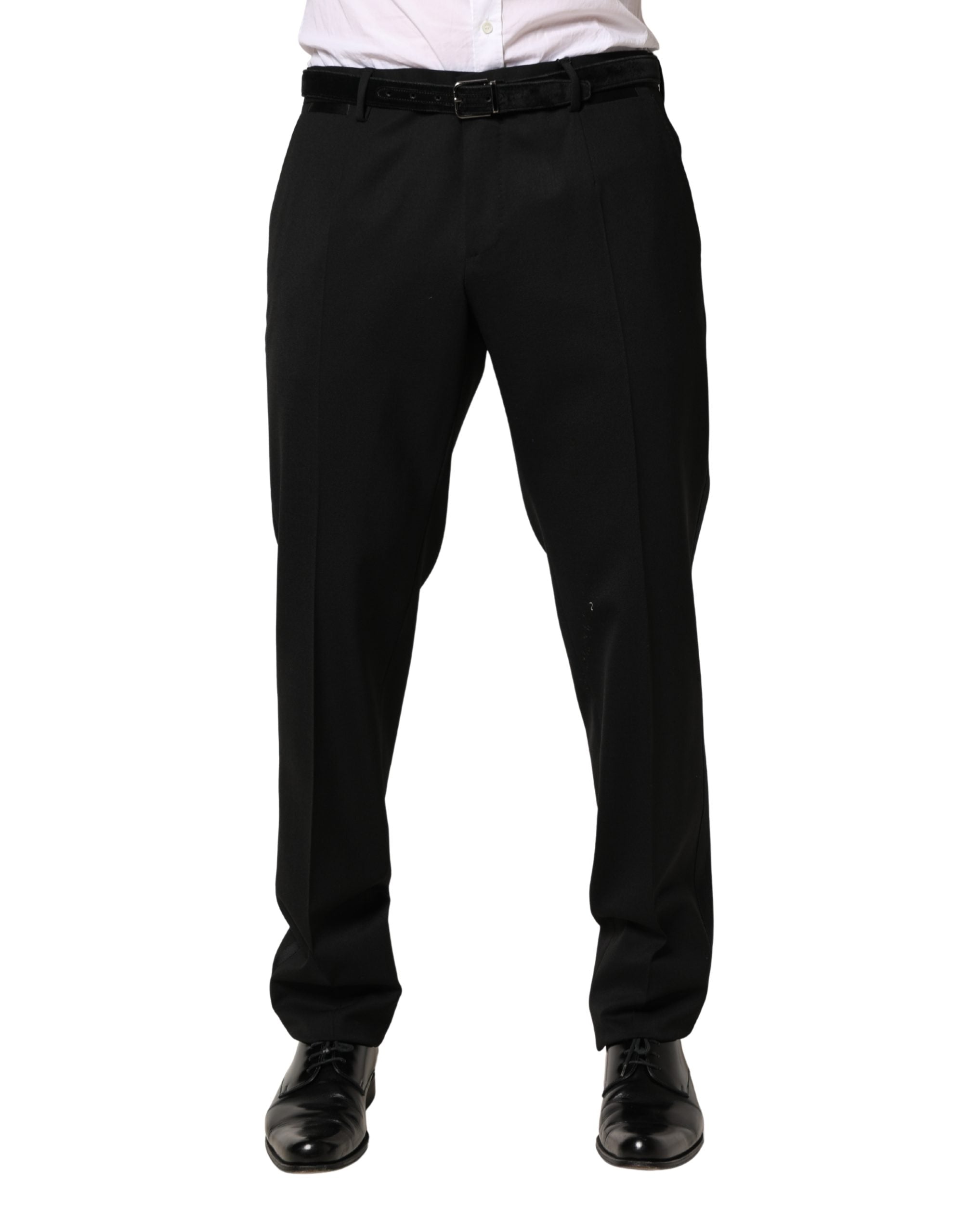 Virgin Wool Trousers — Black