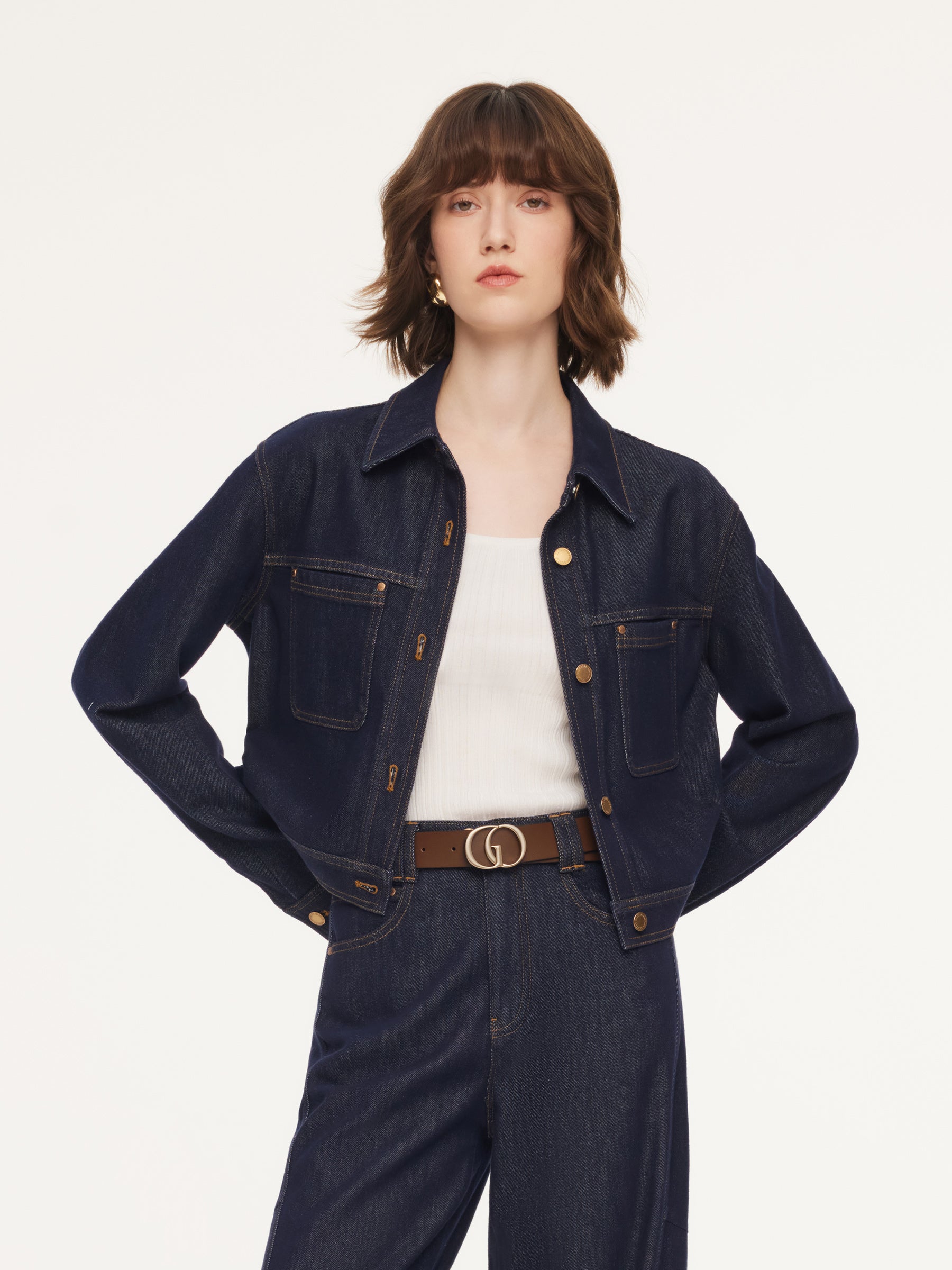 Denim Single-Breasted Women Jacket