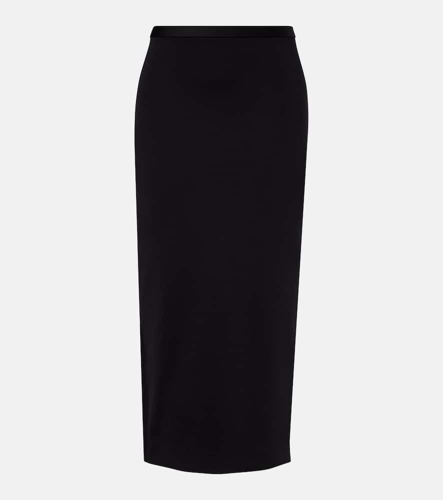 Piuma jersey pencil skirt