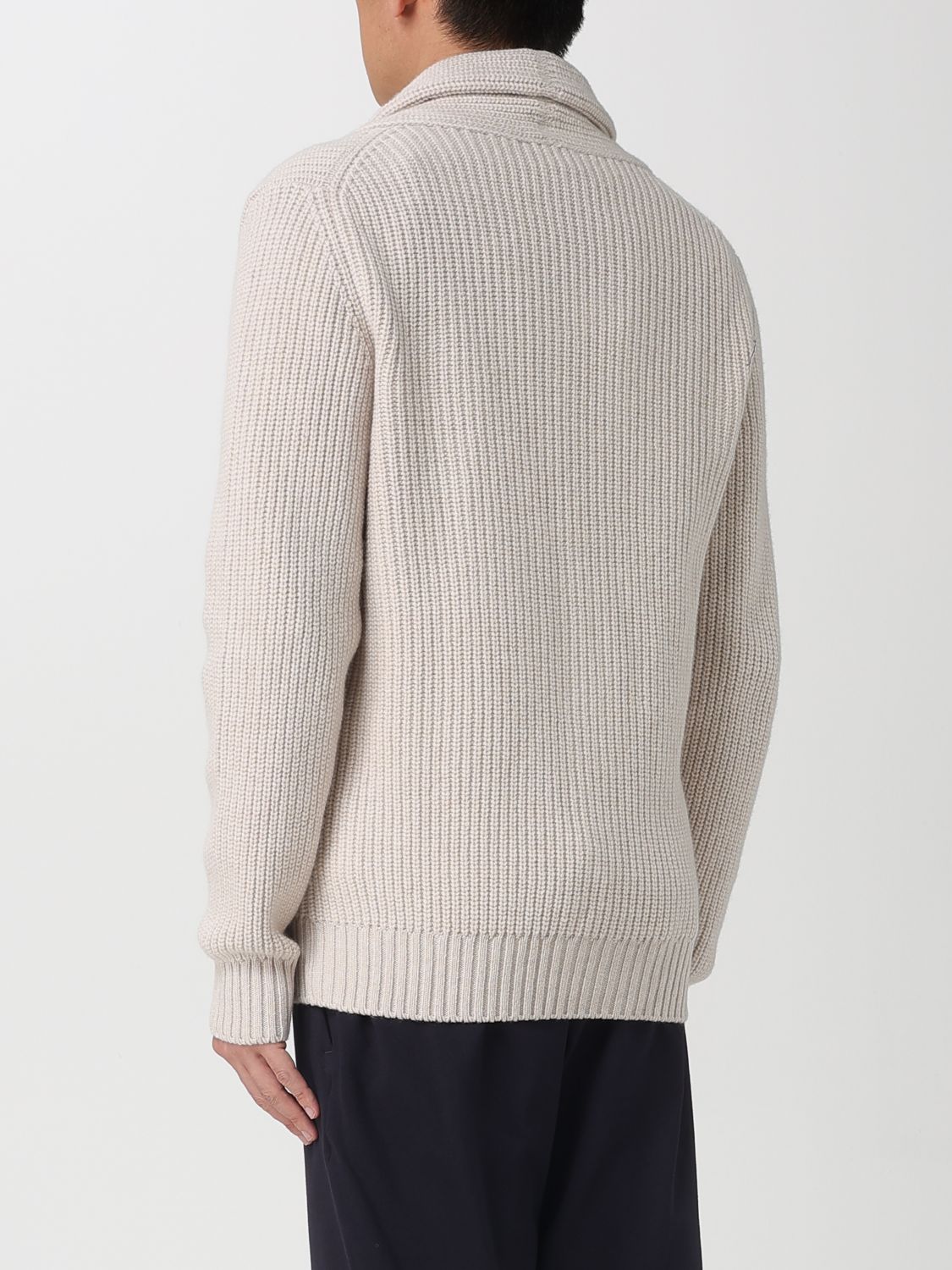 Cardigan Men color Yellow Cream