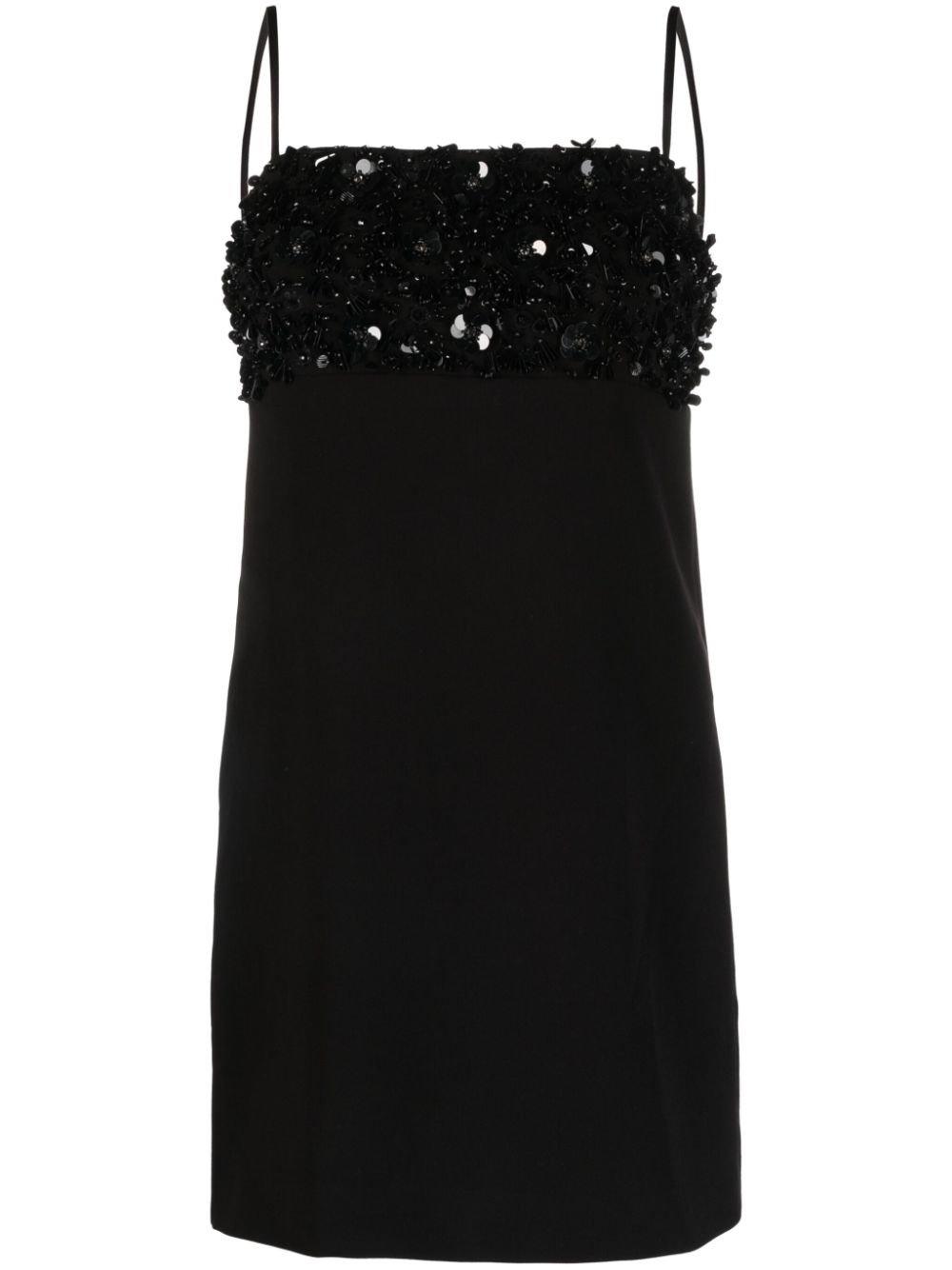 Floral sequined minidress - Black