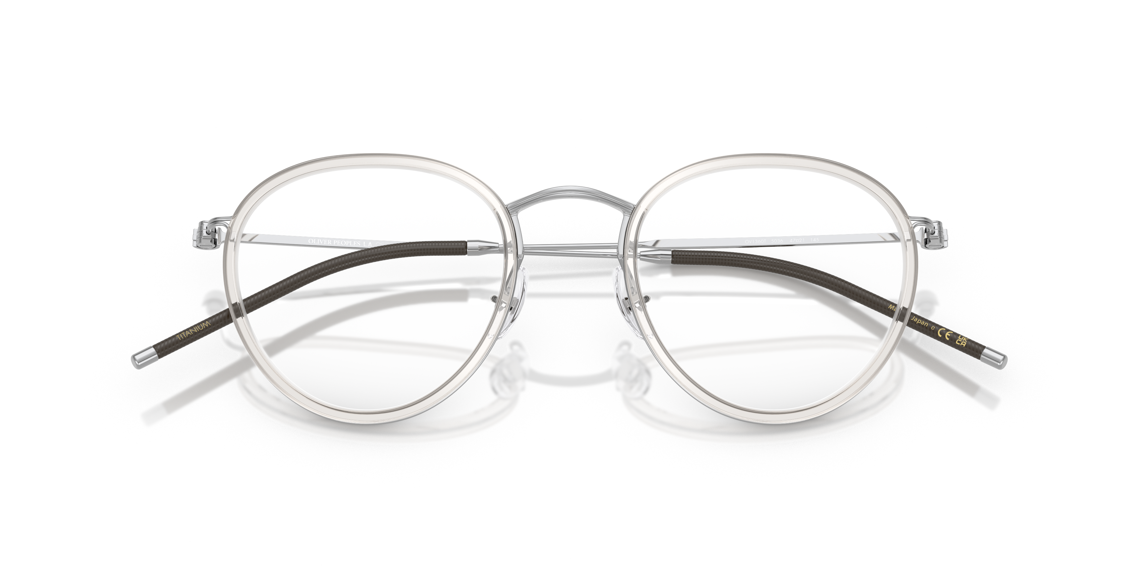 Oliver Peoples Unisex Oliver Peoples OV1360T TK-11 5036 Optische Fassungen Titan Silber Transparent Pantos Norma